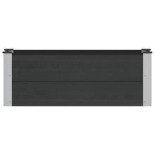 Verhoogde plantenbak Zwart 100 x 30 x 36 cm alu.