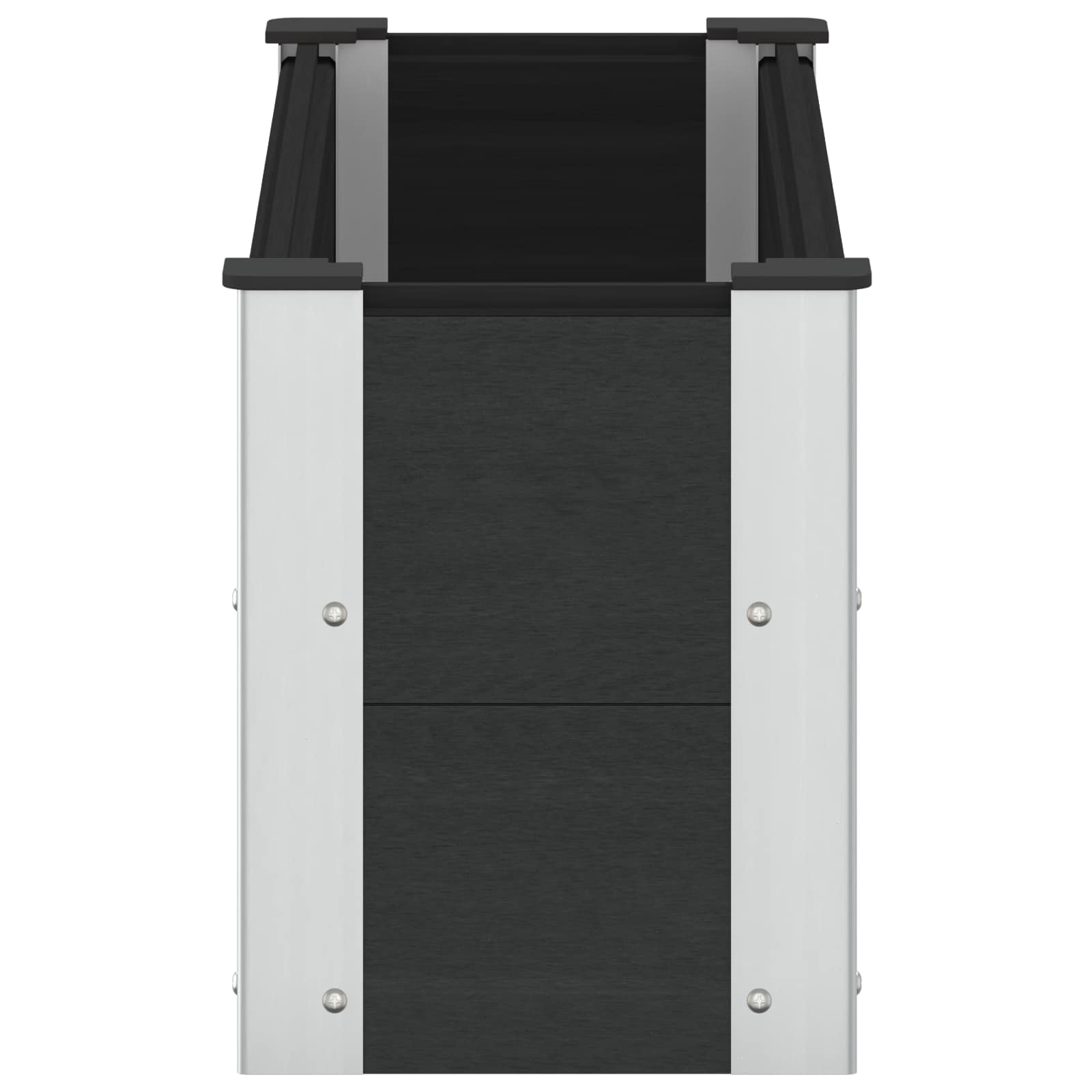 Verhoogde plantenbak Zwart 100 x 30 x 36 cm alu.