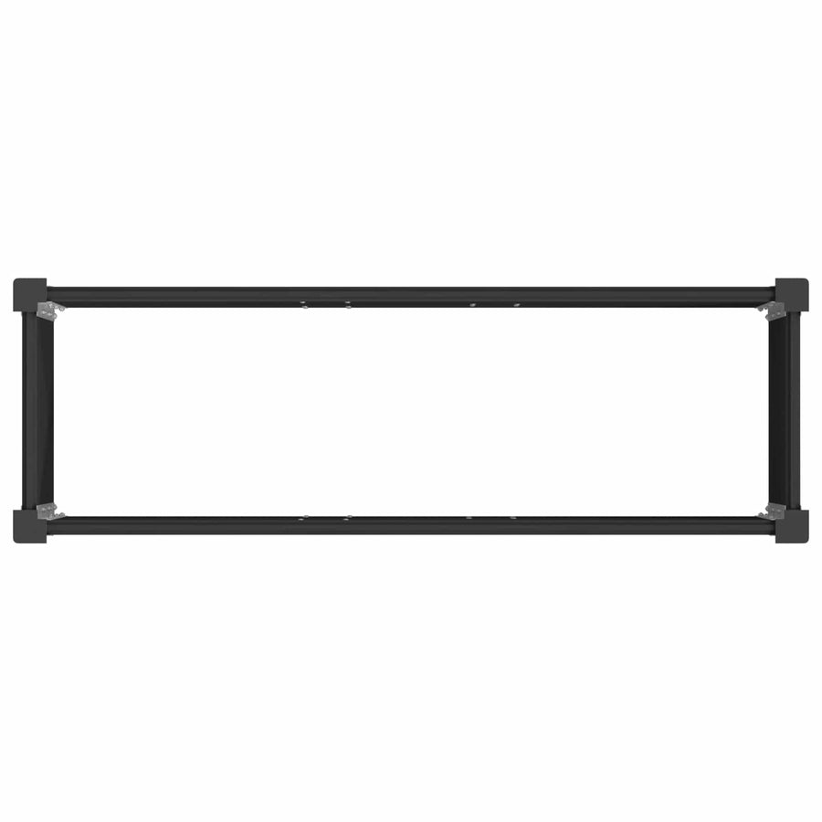 Verhoogde plantenbak Zwart 100 x 30 x 36 cm alu.