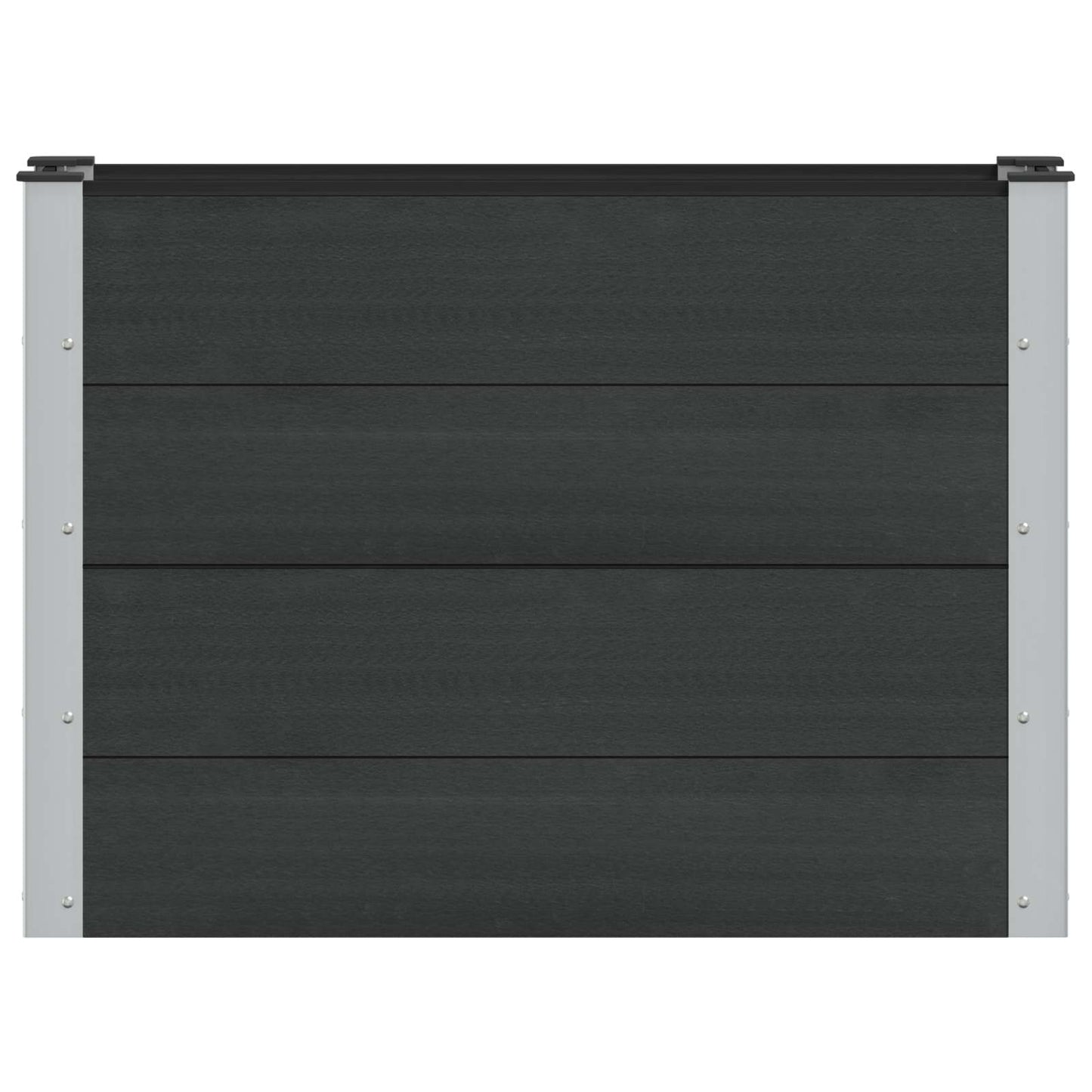 Verhoogde plantenbak Zwart 100 x 30 x 72 cm alu.