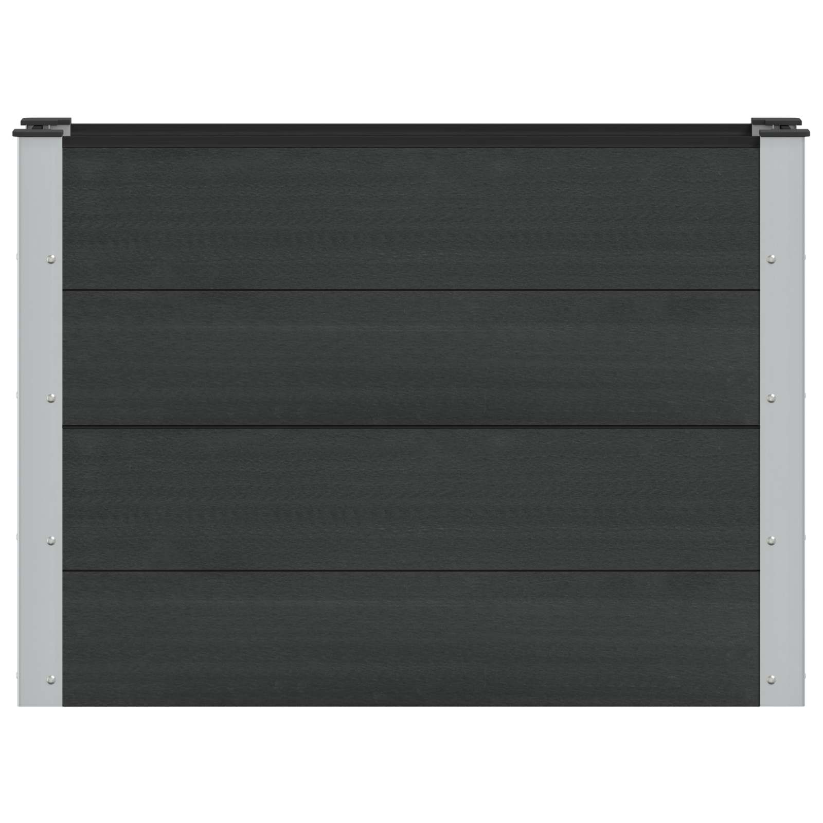 Verhoogde plantenbak Zwart 100 x 30 x 72 cm alu.