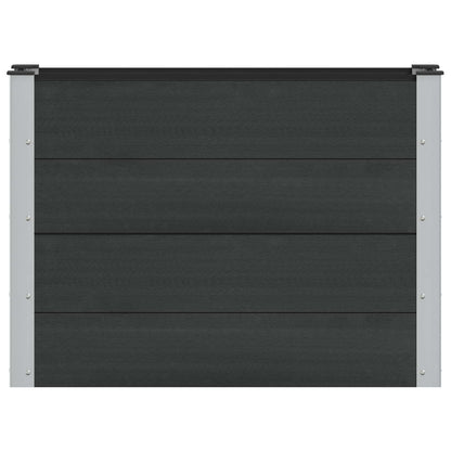 Verhoogde plantenbak Zwart 100 x 30 x 72 cm alu.