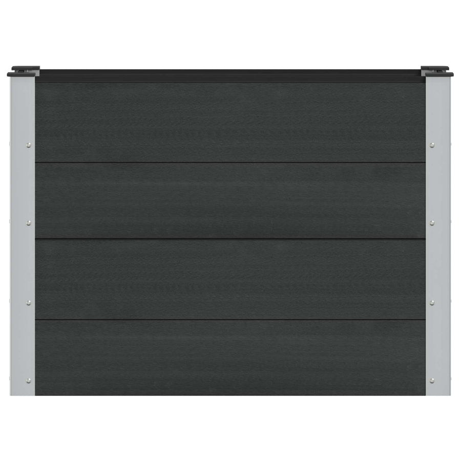 Verhoogde plantenbak Zwart 100 x 30 x 72 cm alu.