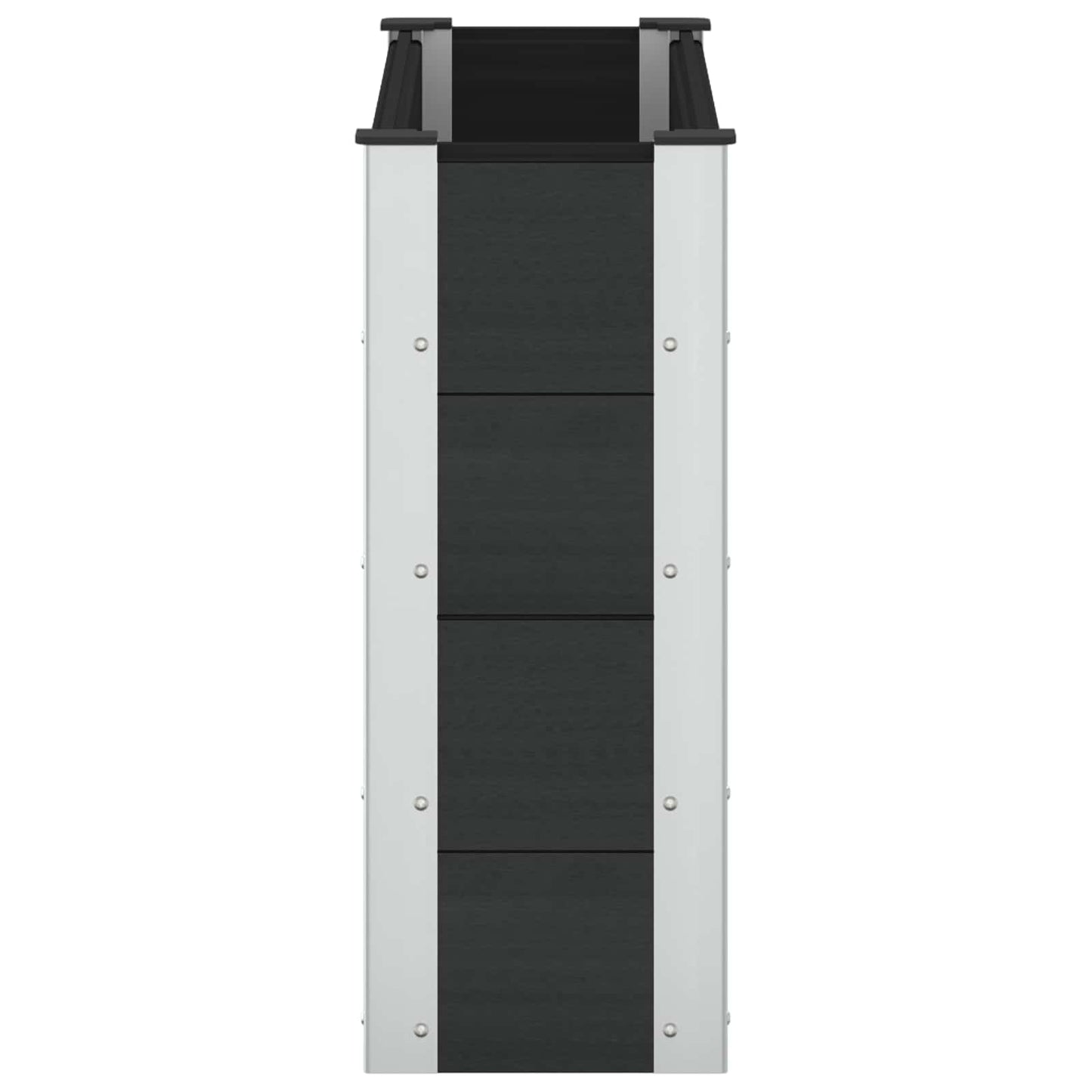 Verhoogde plantenbak Zwart 100 x 30 x 72 cm alu.