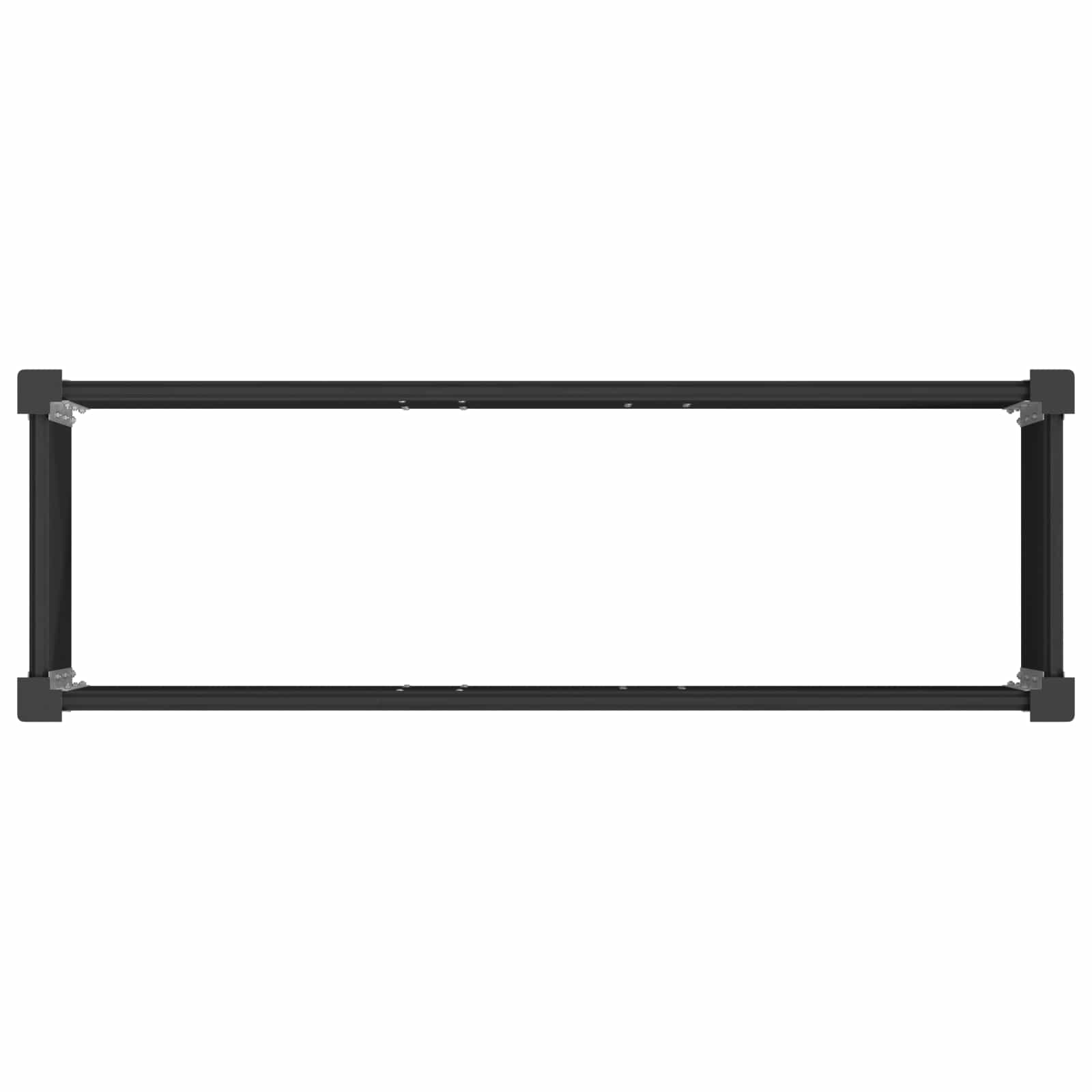 Verhoogde plantenbak Zwart 100 x 30 x 72 cm alu.