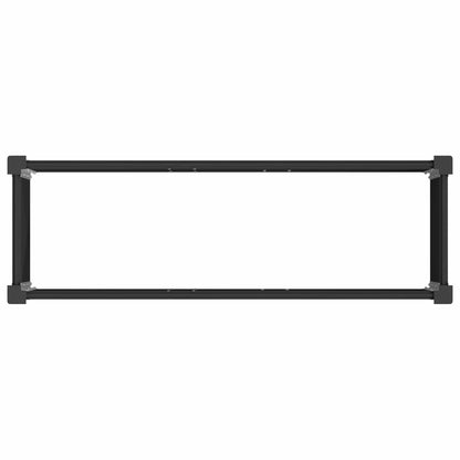 Verhoogde plantenbak Zwart 100 x 30 x 72 cm alu.