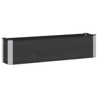Raised Planter Black 150 x 30 x 36 cm aluminum