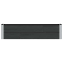 Verhoogde plantenbak Zwart 150 x 30 x 36 cm alu.