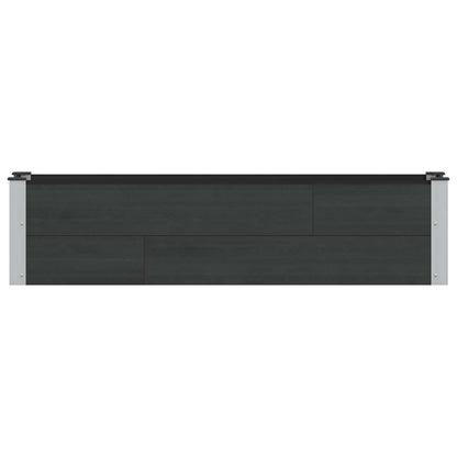 Verhoogde plantenbak Zwart 150 x 30 x 36 cm alu.