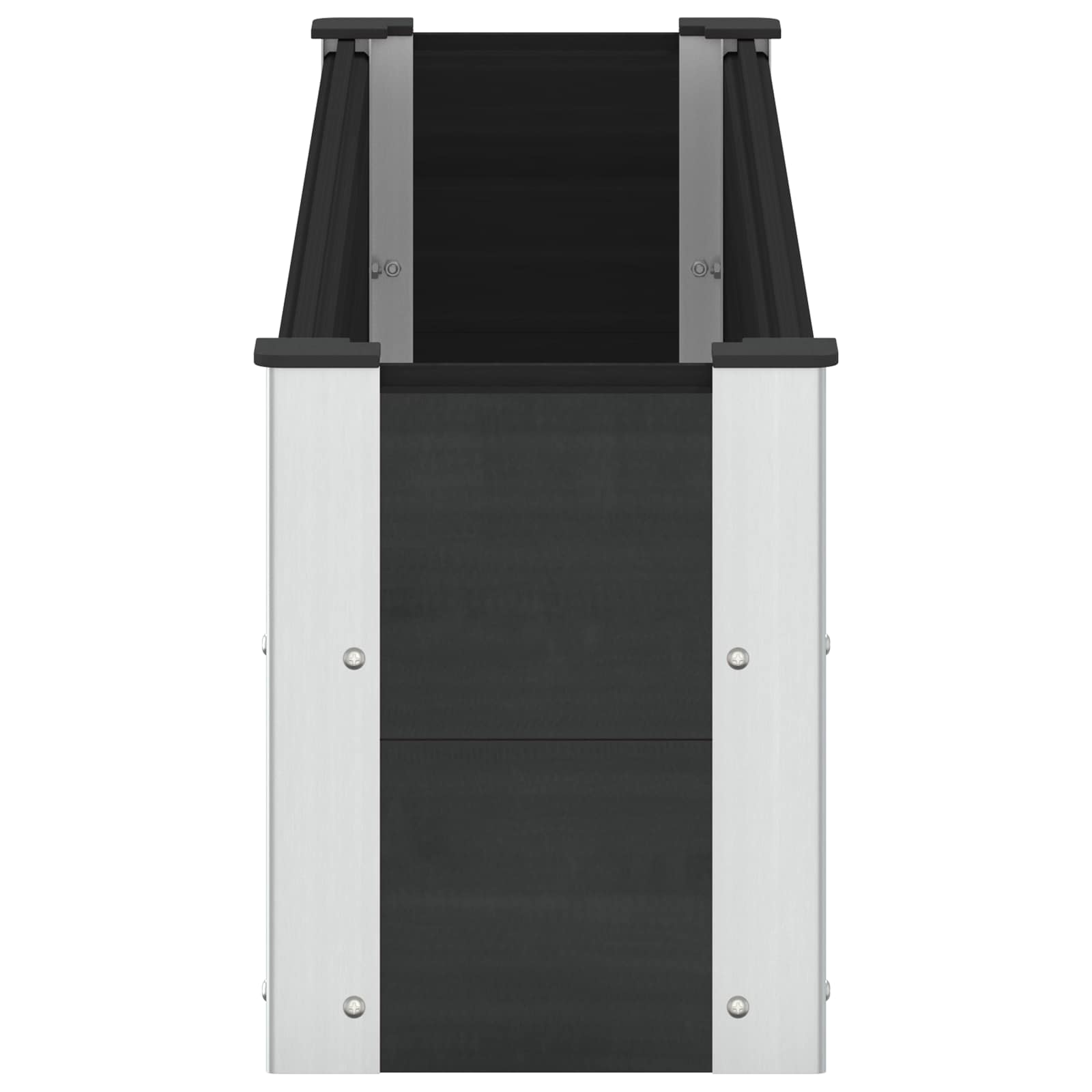 Verhoogde plantenbak Zwart 150 x 30 x 36 cm alu.