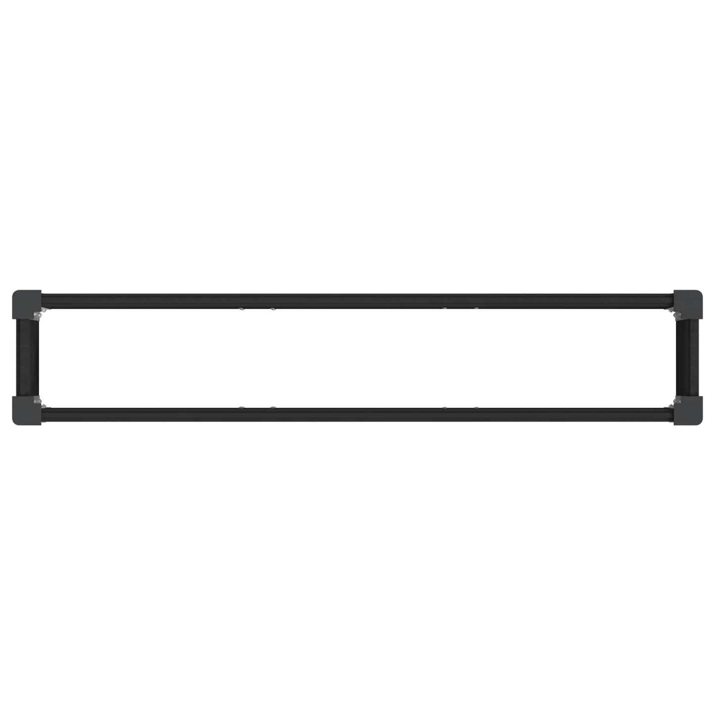 Verhoogde plantenbak Zwart 150 x 30 x 36 cm alu.