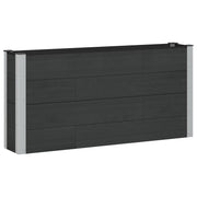 Plantenbak verhoogd 150x30x72 cm zwart aluminium WPC