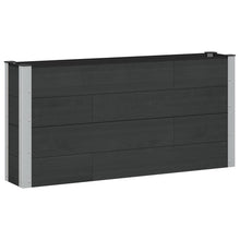 Verhoogde plantenbak Zwart 150 x 30 x 72 cm alu.