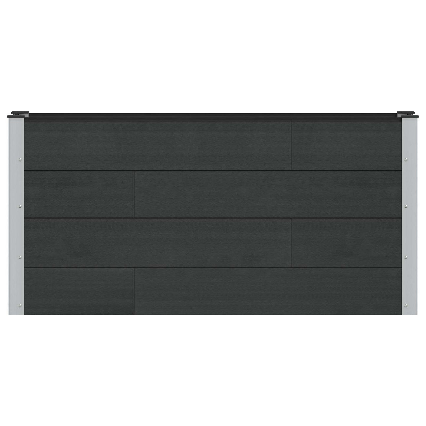 Verhoogde plantenbak Zwart 150 x 30 x 72 cm alu.