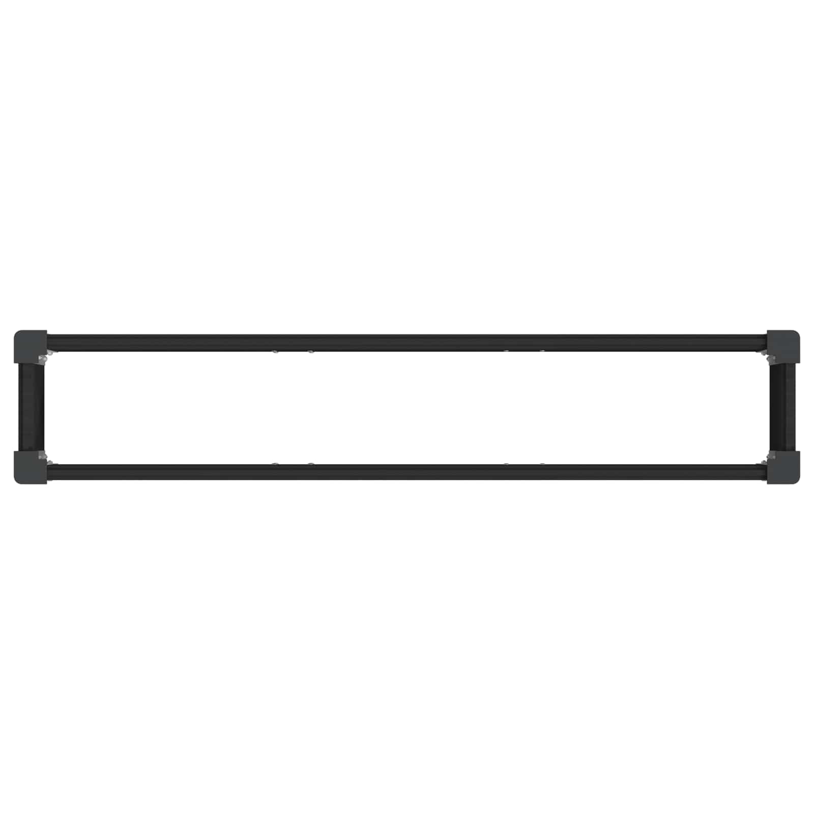 Verhoogde plantenbak Zwart 150 x 30 x 72 cm alu.