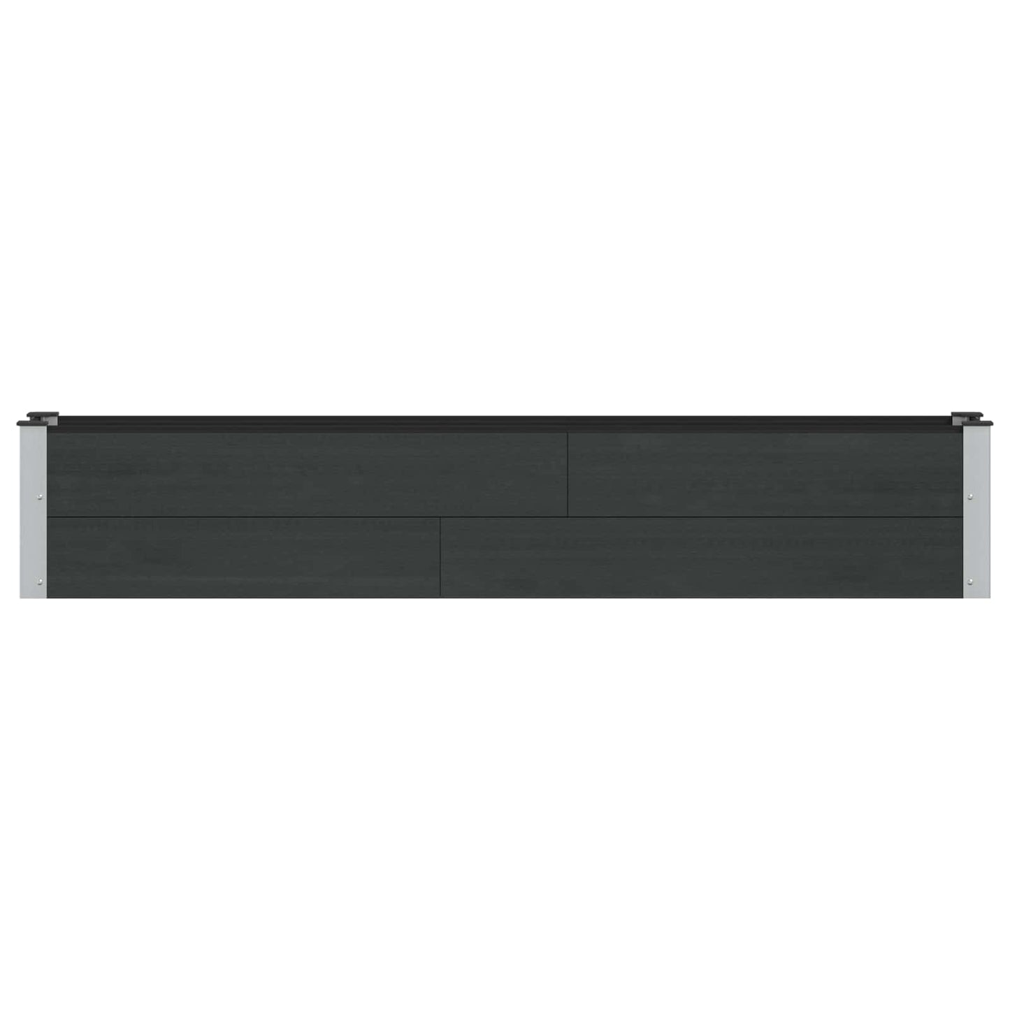 Verhoogde plantenbak Zwart 200 x 30 x 36 cm alu.
