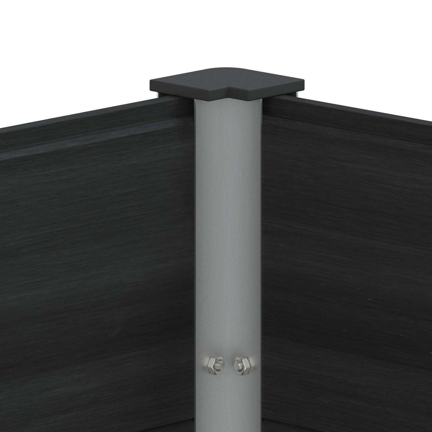 Verhoogde plantenbak Zwart 200 x 30 x 72 cm WPC en Aluminium