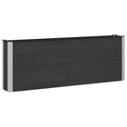 Verhoogde plantenbak 200x30x72 cm WPC aluminium zwart