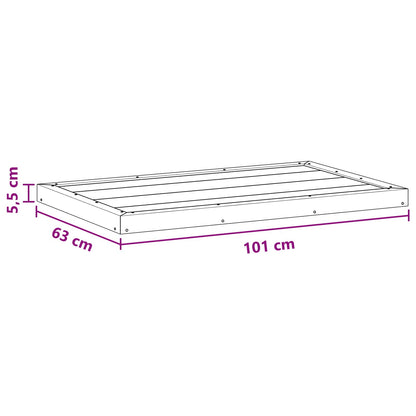 Douchebasisplaat Zwart 101 x 63 x 5,5 cm WPC