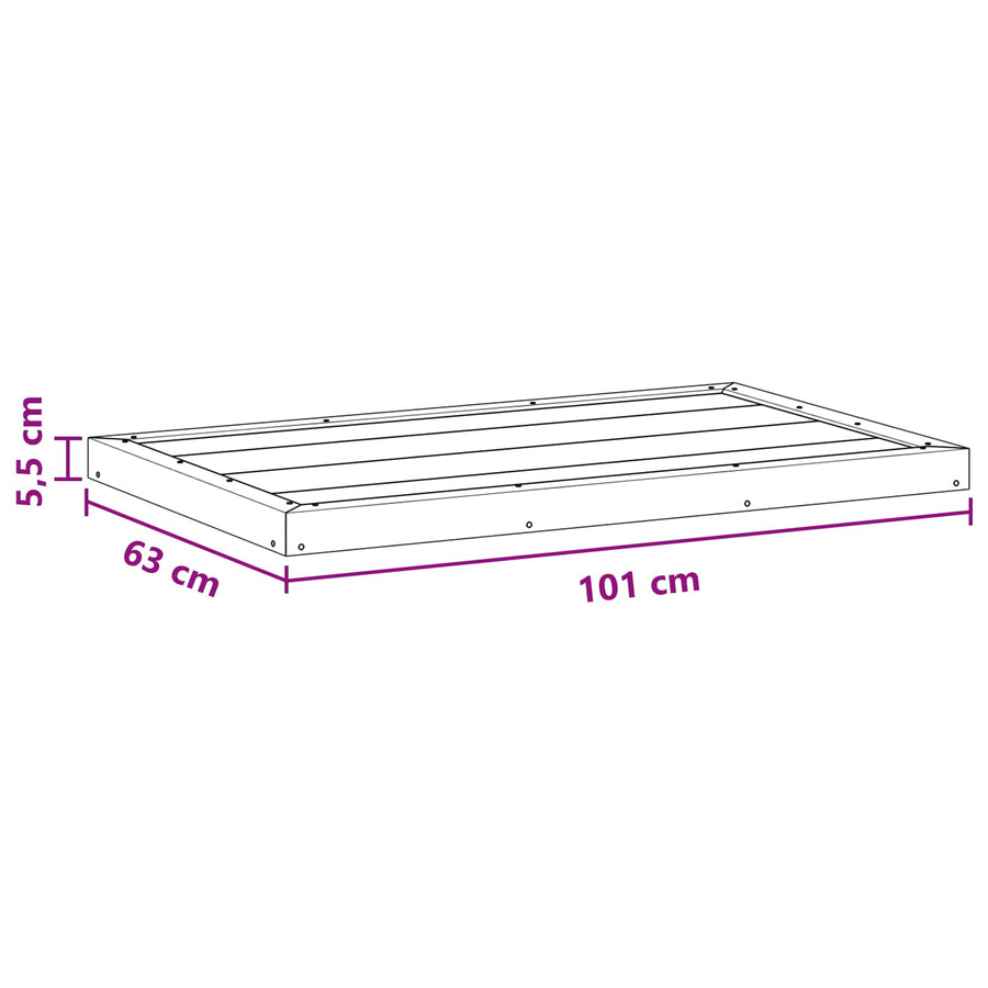 Douchebasisplaat Zwart 101 x 63 x 5,5 cm WPC