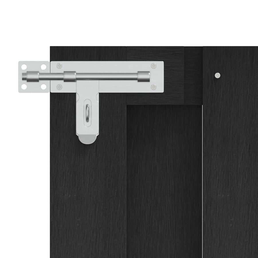 Tuinpoort 100 x 60 cm WPC en Aluminium Zwart