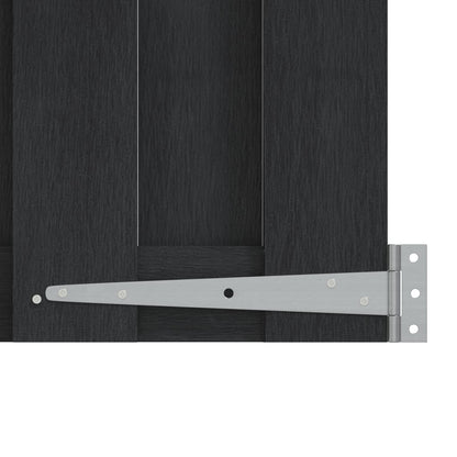 Tuinpoort 100 x 60 cm WPC en Aluminium Zwart