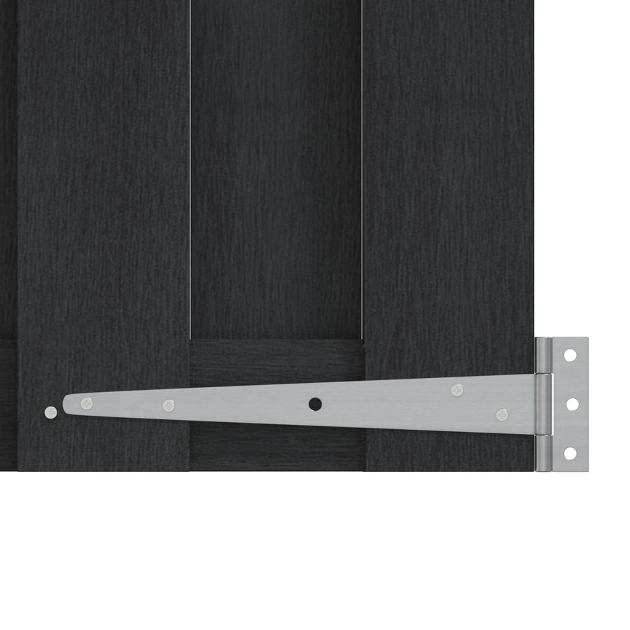 Tuinpoort 100 x 60 cm WPC en Aluminium Zwart