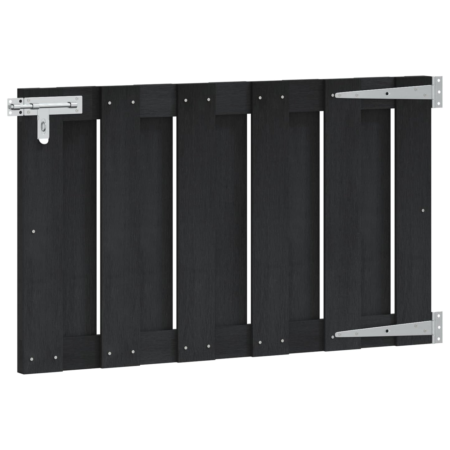 Tuinpoort 100 x 60 cm WPC en Aluminium Zwart