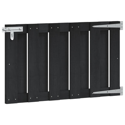 Tuinpoort 100 x 60 cm WPC en Aluminium Zwart