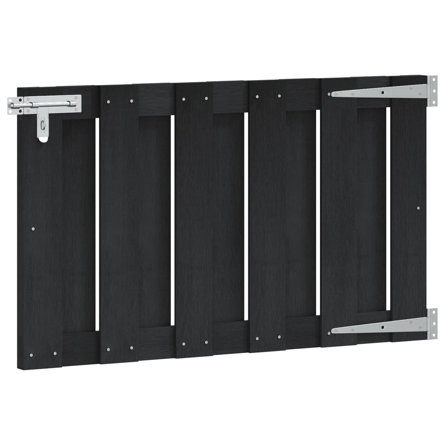 Tuinpoort 100 x 60 cm WPC en Aluminium Zwart