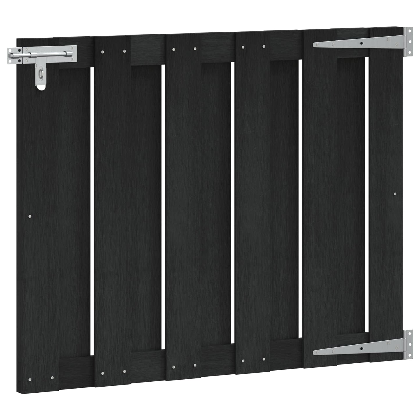 Tuinpoort 100 x 80 cm WPC en Aluminium Zwart