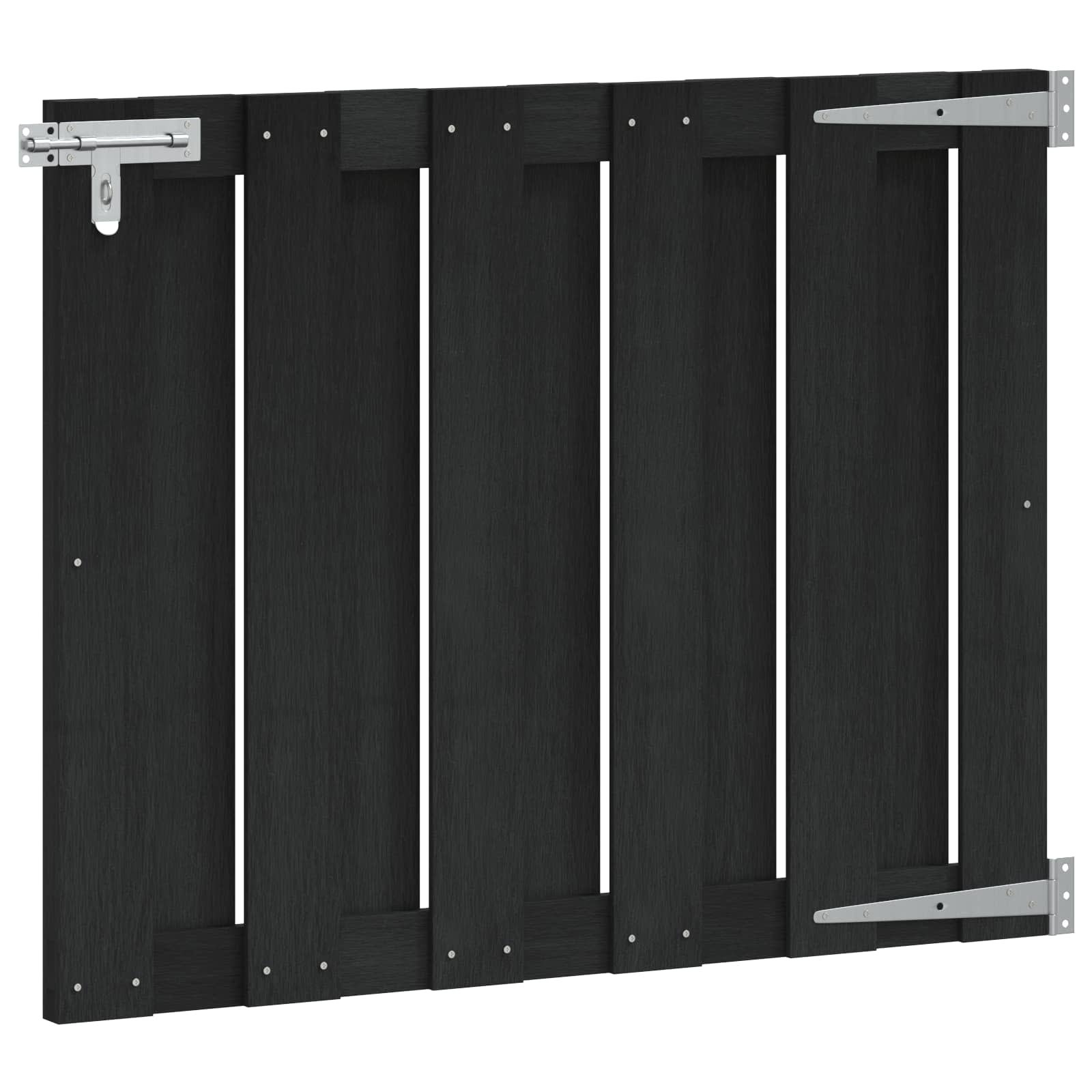 Tuinpoort 100 x 80 cm WPC en Aluminium Zwart