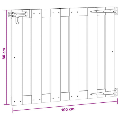 Tuinpoort 100 x 80 cm WPC en Aluminium Zwart