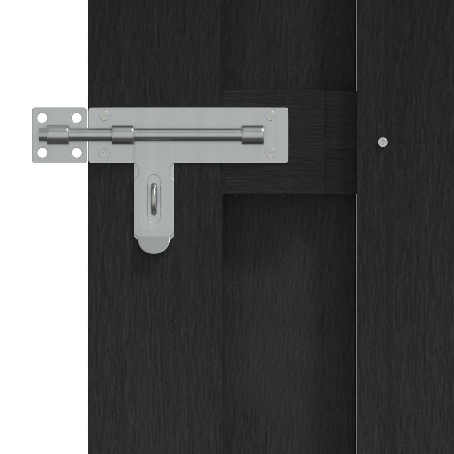 Tuinpoort 100 x 100 cm WPC en Aluminium Zwart