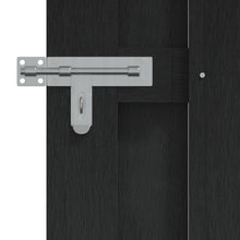 Tuinpoort 100 x 100 cm WPC en Aluminium Zwart