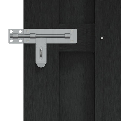 Tuinpoort 100 x 100 cm WPC en Aluminium Zwart