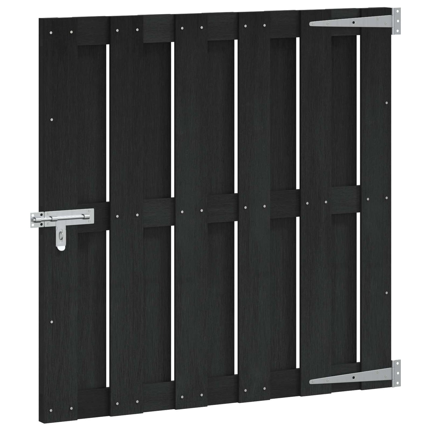 Tuinpoort 100 x 100 cm WPC en Aluminium Zwart