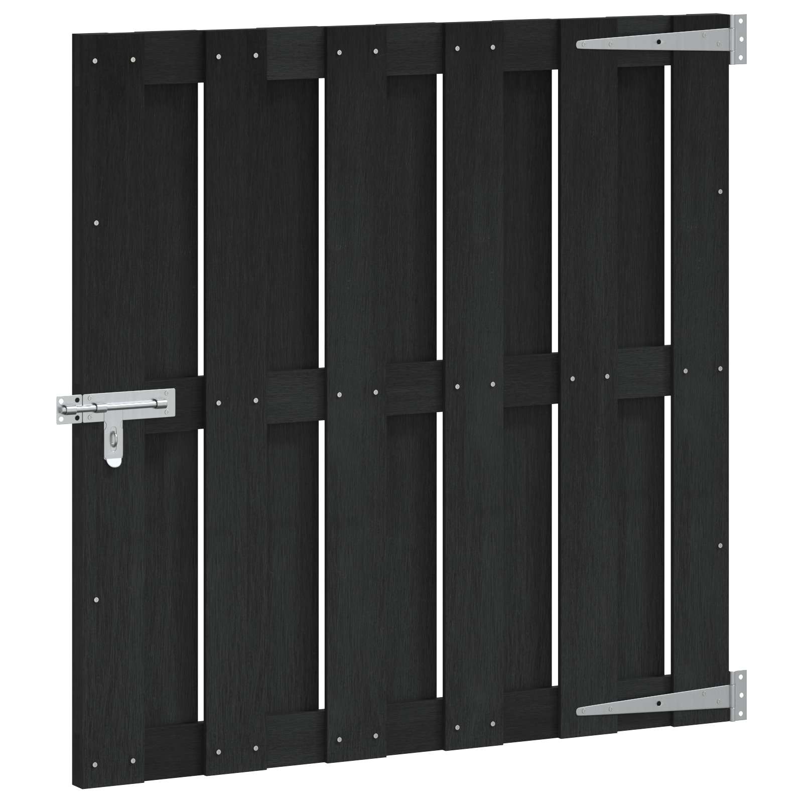 Tuinpoort 100 x 100 cm WPC en Aluminium Zwart