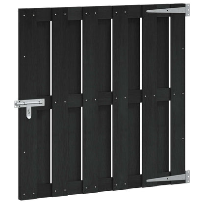 Tuinpoort 100 x 100 cm WPC en Aluminium Zwart