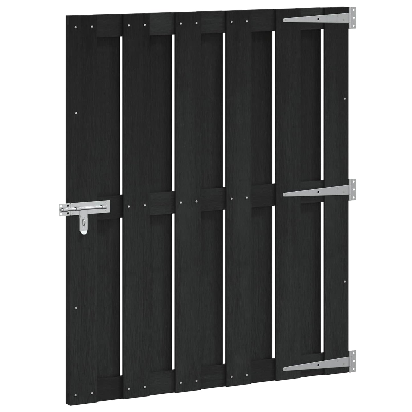 Tuinpoort 100 x 112 cm WPC en Aluminium Zwart