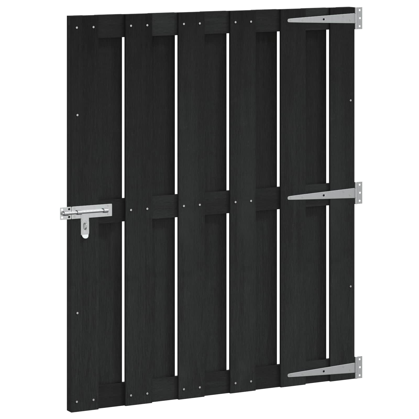 Tuinpoort 100 x 112 cm WPC en Aluminium Zwart