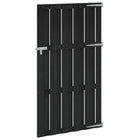 Tuinpoort 100x180 cm WPC aluminium zwart