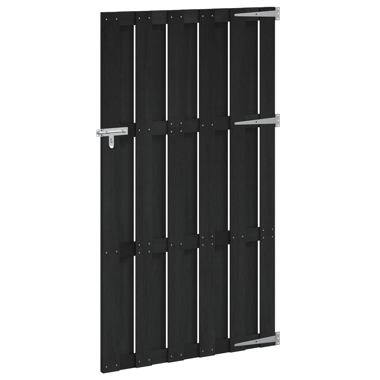 Tuinpoort 100 x 180 cm WPC en Aluminium Zwart