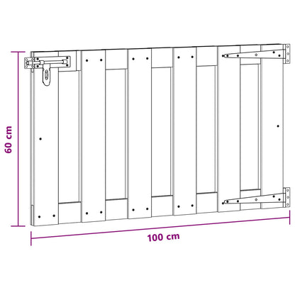 Tuinpoort 100 x 60 cm WPC en Aluminium Bruin