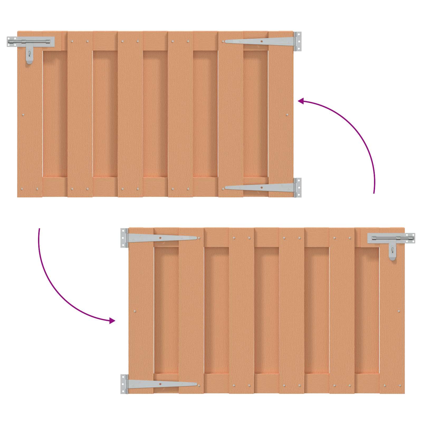 Tuinpoort 100 x 80 cm WPC en Aluminium Bruin