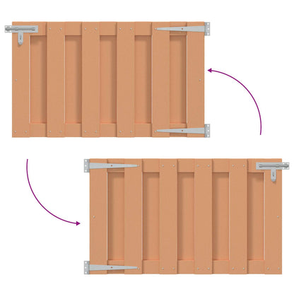 Tuinpoort 100 x 80 cm WPC en Aluminium Bruin