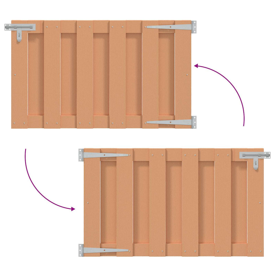 Tuinpoort 100 x 80 cm WPC en Aluminium Bruin