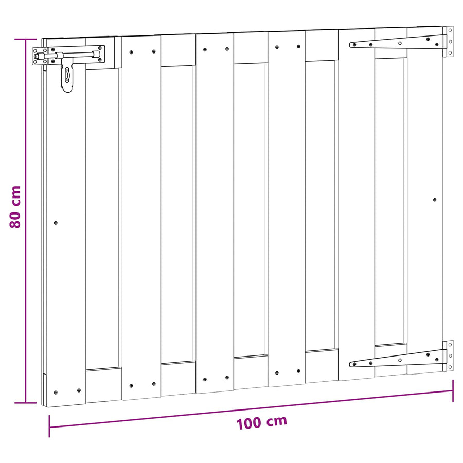 Tuinpoort 100 x 80 cm WPC en Aluminium Bruin