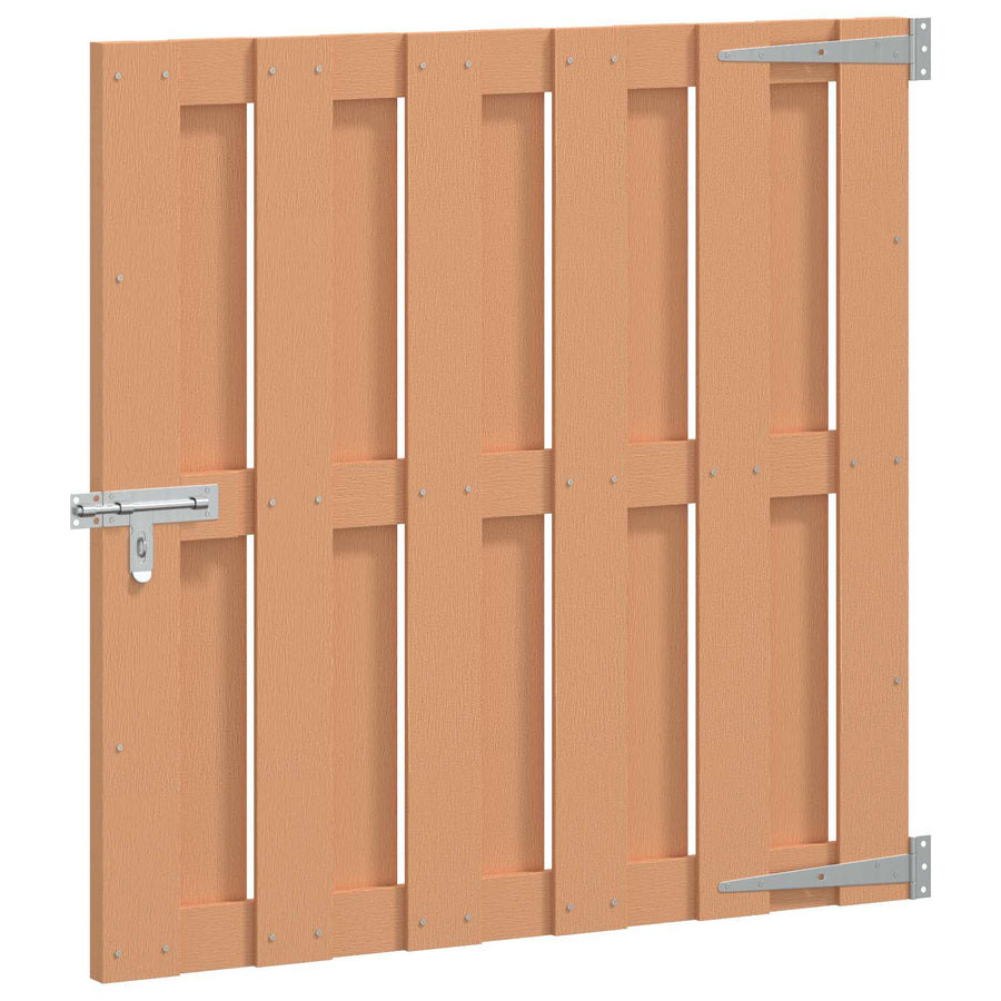 Tuinpoort 100 x 100 cm WPC en Aluminium Bruin