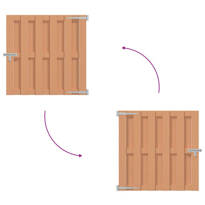 Tuinpoort 100 x 100 cm WPC en Aluminium Bruin